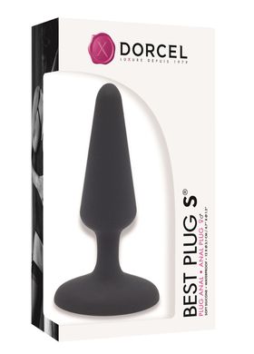 Анальная пробка Dorcel Best Plug S мягкий soft-touch силикон, макс. диаметр 3,1см, Черный
