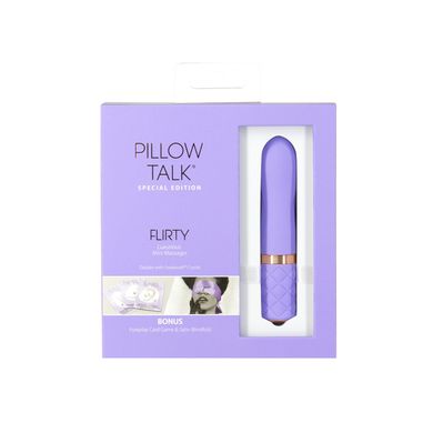 Роскошный вибратор Pillow Talk Flirty Purple Special Edition, Сваровски, повязка на глаза+игра