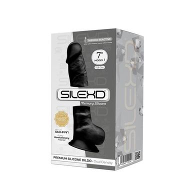Фаллоимитатор Silexd Johnny Black (Premium Silicone Dildo MODEL 1 size 7"), Черный