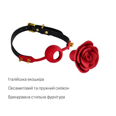 Роскошный кляп в виде розы Zalo - Rose Ball Gag, двойное использование