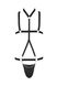 Комплект мужского белья из стреп Passion 039 Set Andrew L/XL Black, стринги, шлейка